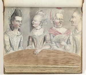 Four Women at a Table during an Outing to Falmouth by Jan Brandes
