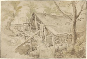 Smithy in the Forest by Jan Brueghel (I) (circle of)