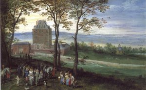 Archduke Albrecht and Isabella before Castle Mariemont by Jan Brueghel the Elder