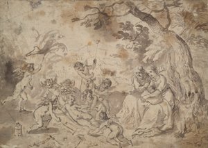 The Virgin Mary and St. Joseph and the Christ Child, St. John, and Angels Playing with the Instruments of Passion