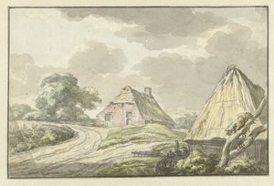 Farmhouse at the Fork of a Country Road by Jan Bulthuis