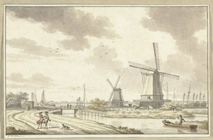 View at the Zandhoek, Outside Haarlemmerpoort in Amsterdam by Jan Bulthuis