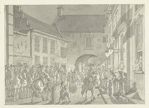 L.P. van de Spiegel Taken to the Gevangenpoort, 1795 by Jan Bulthuis