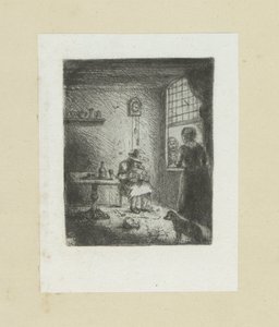 Interior with reading man