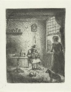 Interior with Reading Man