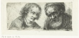 Young and Old Man by Jan Chalon