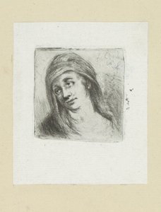 Young Woman with Headscarf (The Compleat Work of Etchings by John Chalon) by Jan Chalon