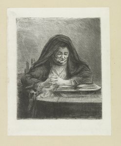 Reading Woman (The Compleat Work of Etchings by John Chalon)