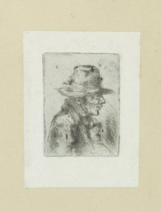 Man with Top Hat, Facing Right by Jan Chalon