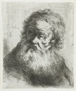 Old Man with Beard by Jan Chalon