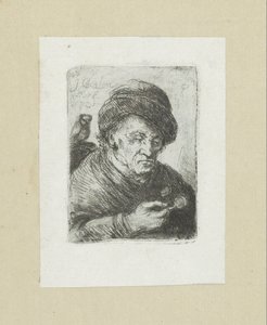 Old Man with Glasses and Owl
