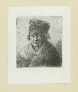 Old Man with Cap (The Complete Work of Etchings by John Chalon series) by Jan Chalon