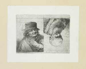Two Male Portraits (The Compleat Work of Etchings by John Chalon)
