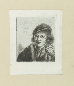Adult Man with Hat and Cane by Jan Chalon