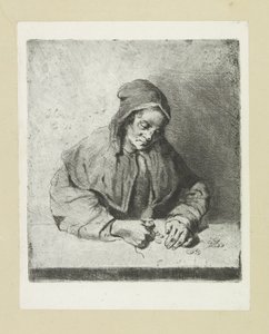 Woman Counting Money by Jan Chalon
