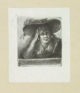Woman with Round Hat