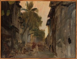 Bombay - Street, Bamboo Palms. From a Journey to India by Jan Ciągliński