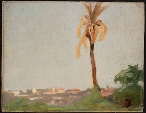 Tomb of the Saint - Landscape with a Palm Tree. From a Journey to India by Jan Ciągliński