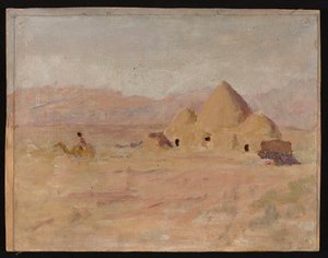 Monument on a Kyrgyz Grave in the Steppe. From a Journey to Turkestan by Jan Ciągliński
