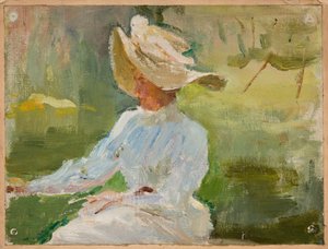 Portrait of Eugenia Aleksandra Rubcowa, Mother of the Painter Rubcow by Jan Ciągliński