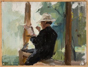 Singer Yershov while Painting by Jan Ciągliński