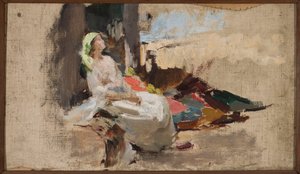 Sketch for the Painting "Potocka in Bakhchisarai" by Jan Ciągliński