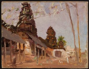 Street in the City - Study. From a Journey to India by Jan Ciągliński