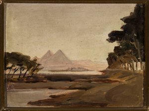 View of the Pyramids. From a Journey to Egypt by Jan Ciągliński