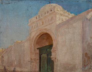 Kairouan (Entrance to the Mosque of the Barber) by Jan Ciągliński