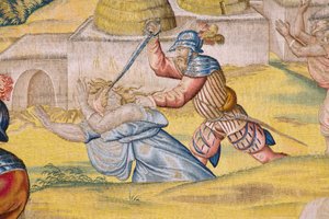 The conquest of Tunis: Take of Tunis. Ca 1545 (detail)