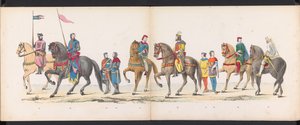 Masquerade of the Leiden Students, 1865 (Plate 12) (Costumed Parade Held by the Members of the Leiden Student Corps on June 6, 1865, to Celebrate the 290th Anniversary of Leiden University) by Jan Daniël Cornelis Carel Willem baron de Constant Rebecque