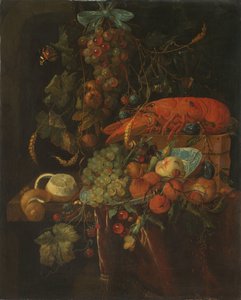 Still Life with Fruit and a Lobster