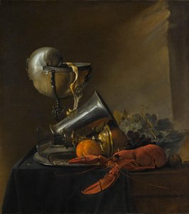 Still-Life with Lobster and Nautilus Cup by Jan Davidsz. de Heem