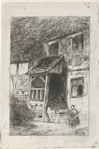 Facade of a House with a Covered Entrance by Jan Diederikus Kruseman