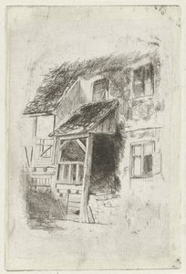Facade of a House with a Covered Entrance by Jan Diederikus Kruseman