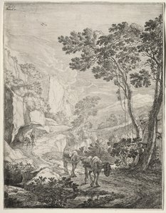 The Two Mules. Rocca Aquatico Near Ancona