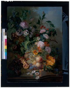 Still Life with Flowers, Pears, Grapes, Cherries, a Melon and Butterflies