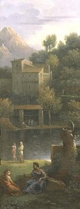 Figures in a Classical Landscape by Jan Frans van Bloemen