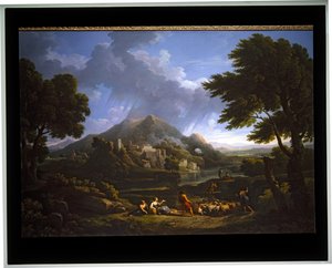 Landscape A Temporale in the Campagna by Jan Frans van (1662 1749) Bloemen