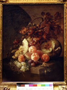 Still Life with Peaches by Jan Frans van Son