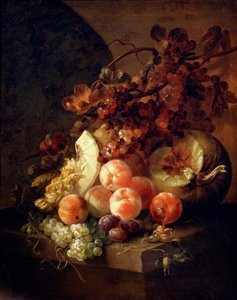 Still Life with Peaches by Jan Frans van Son