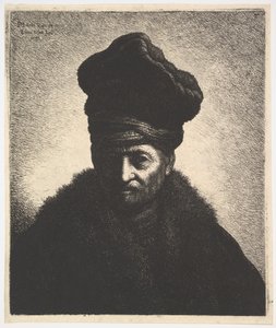 Portrait of a Man, after Rembrandt by Jan Georg van Vliet