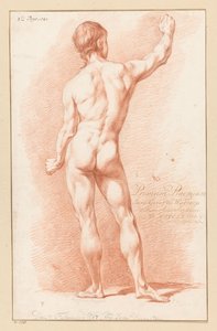 Standing Male Nude Seen from the Back (1st Prize 1767)
