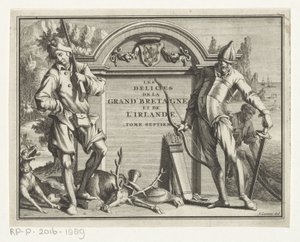 Two Hunters in an Architectural Setting