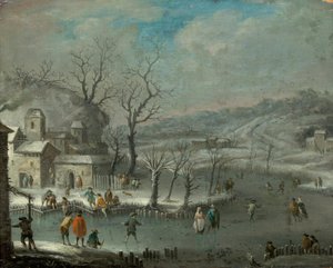 Dutch Winter Landscape by Jan Griffier