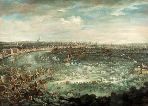 The Thames During the Great Frost of 1739 by Jan Griffier II