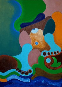 After a heavy beating, the Giant washes his wounds at the Well by Jan Groneberg