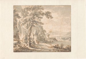 Landscape with Travelers on Foot by Jan Hackaert