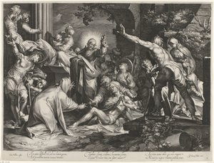 Raising of Lazarus by Jan Harmensz. Muller