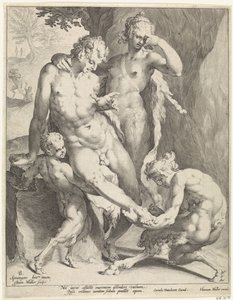 Oreads Removing a Thorn from the Foot of a Satyr by Jan Harmensz. Muller